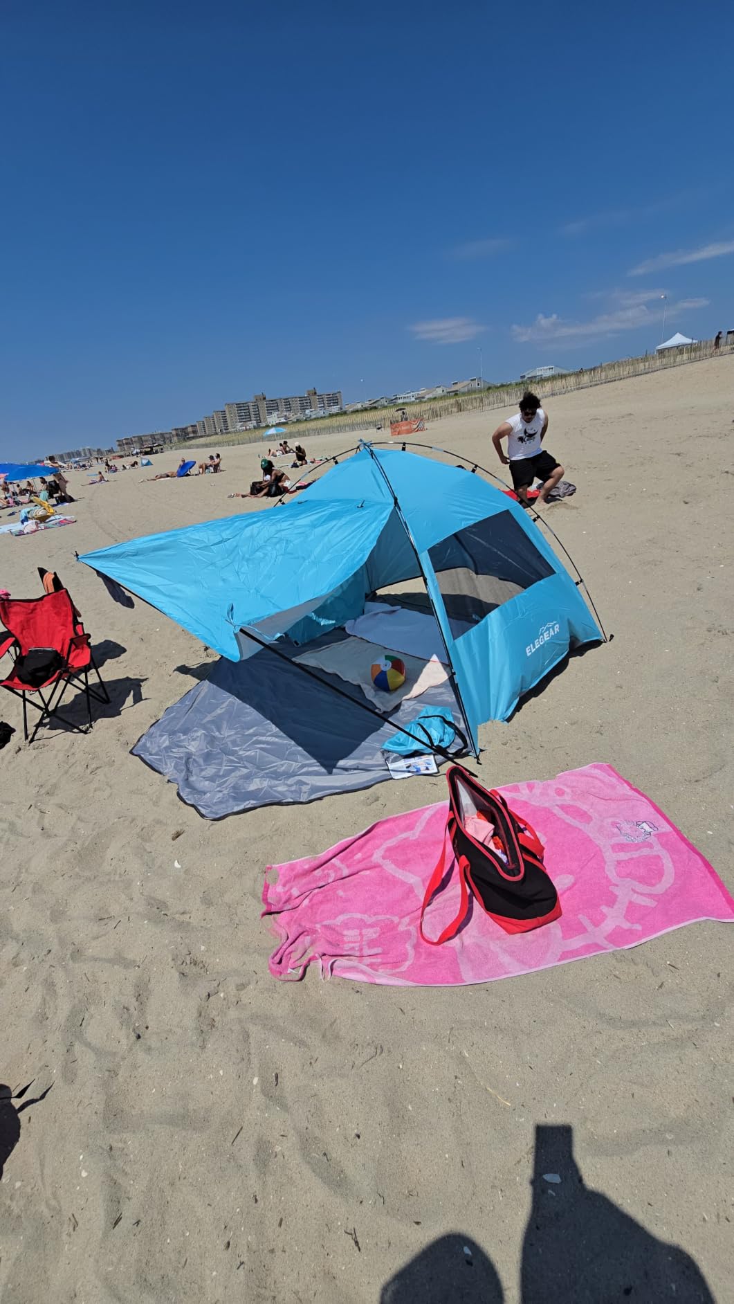 Elegear CumbreX™ Beach Tent Sun Shelter with Canopy, 4-5 Person, Green customer photo 1