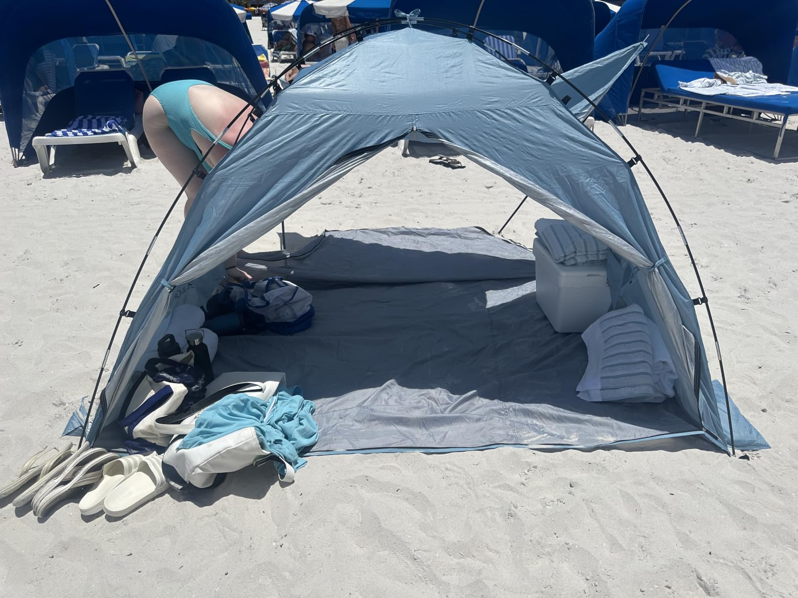 Elegear CumbreX™ Beach Tent Sun Shelter with Canopy, 4-5 Person, Green customer photo 2