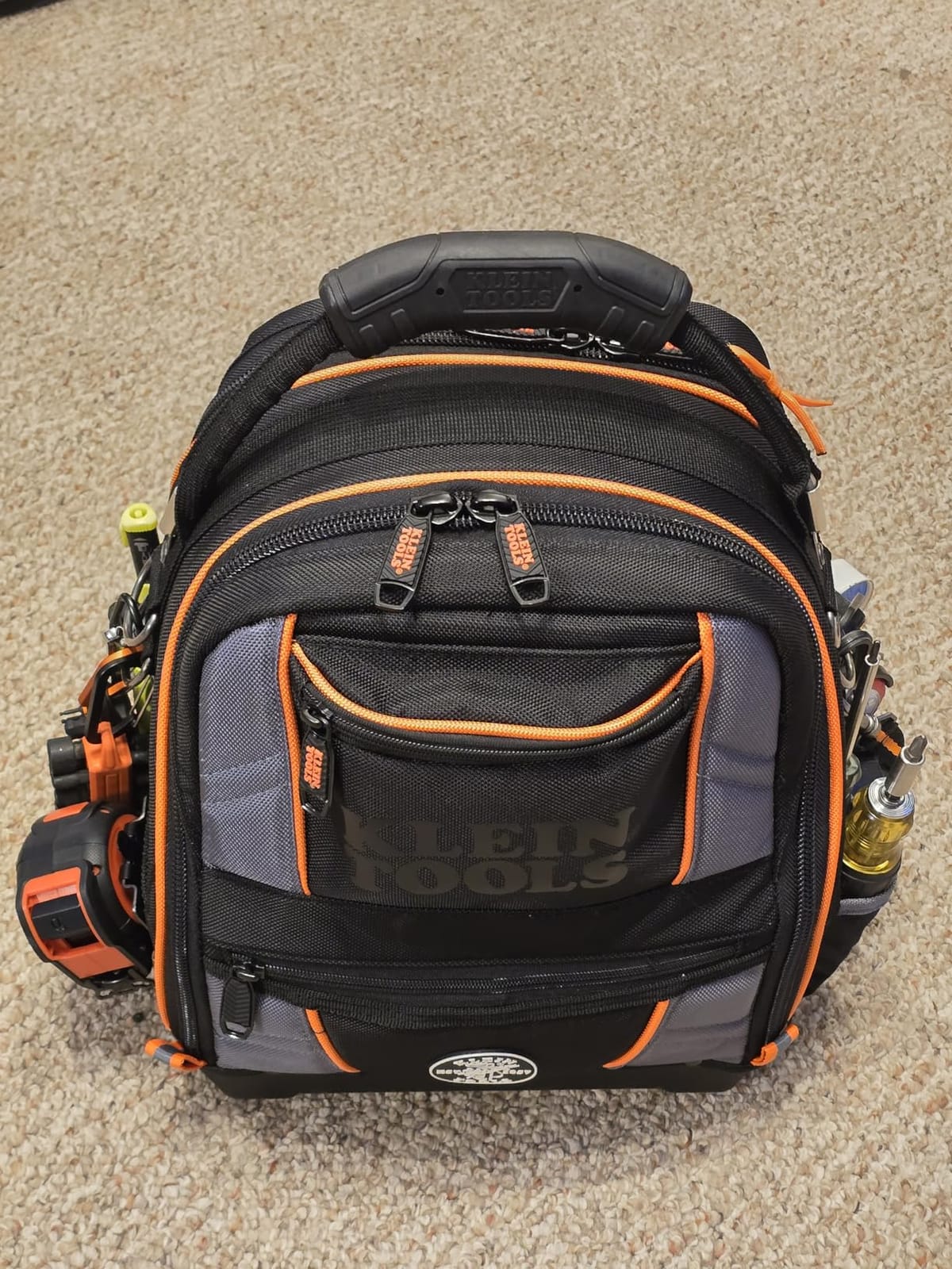 Klein Tools 62482 Tool Backpack, Tool-Station Pro Heavy-Duty Organizer with 27 Pockets, Large Interior, Molded Bottom, Electrician Tool Bag customer photo 2