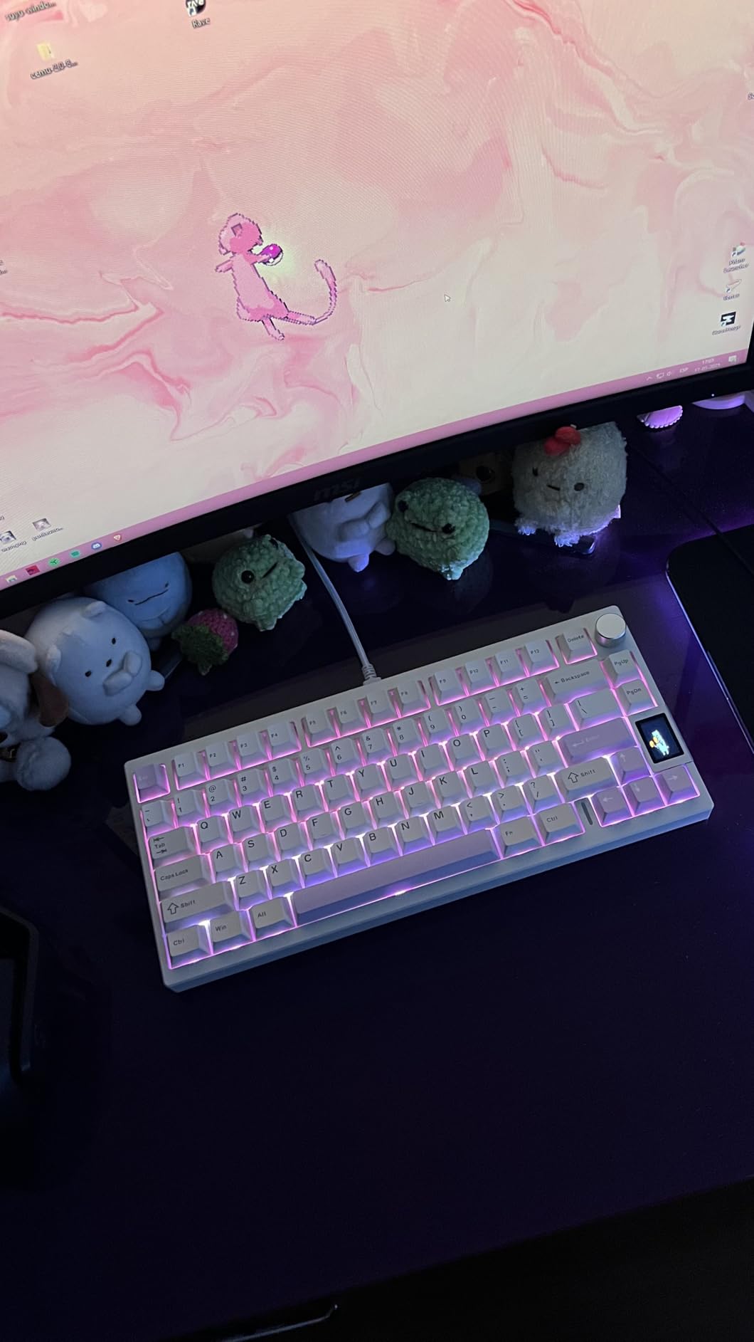 YUNZII AL80 75% Wireless Aluminum Mechanical Keyboard(Silver,Cocoa Cream) customer photo 1