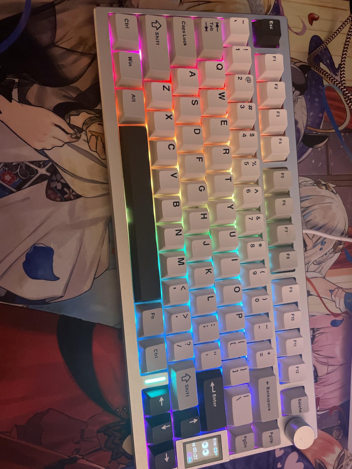 YUNZII AL80 75% Wireless Aluminum Mechanical Keyboard(Silver,Cocoa Cream) customer photo 2