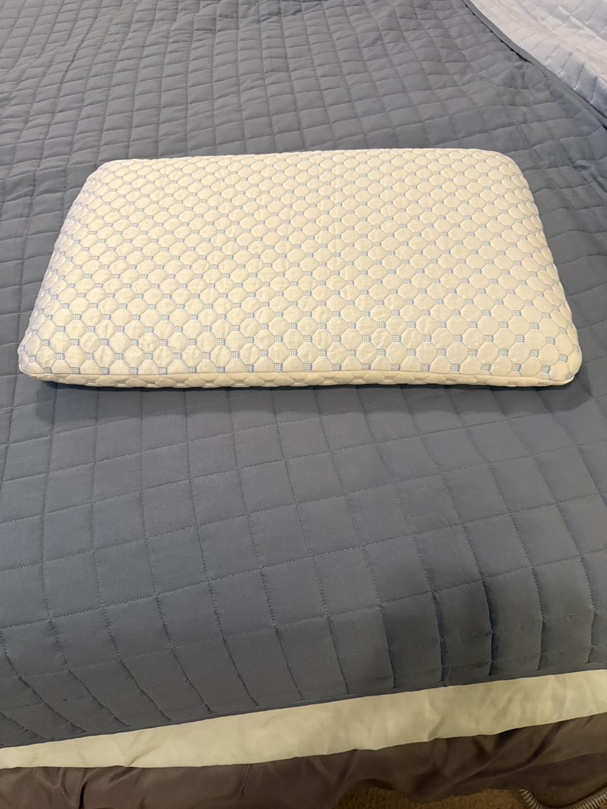 CloudBliss Thin Memory Foam Pillows, Reversible Design, 2.75