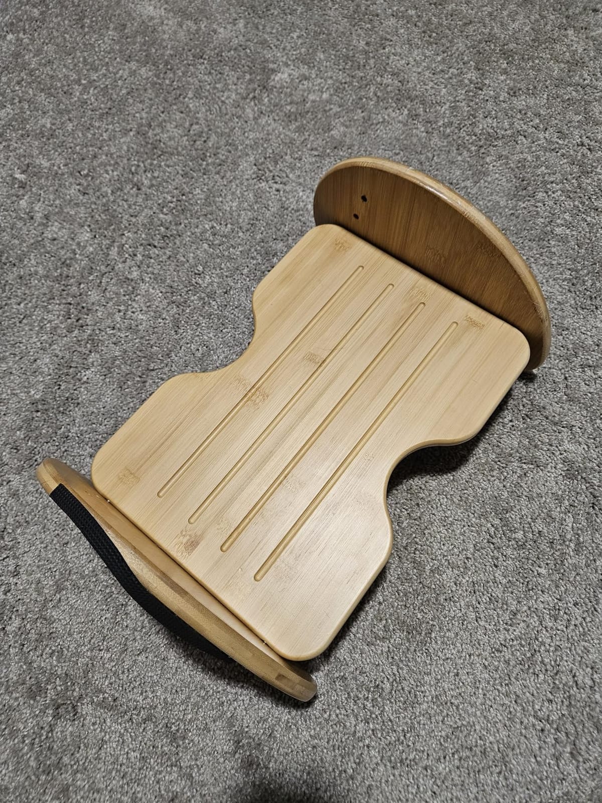 Amazer Bamboo Foot Rest for Under Desk at Work, 2-in-1 Reversible Rocking Footrest Adjustable Foot Stool, Ergonomic Footrest for Under Gaming Desk, Feet Support Leg Footstools for Home Office customer photo 2