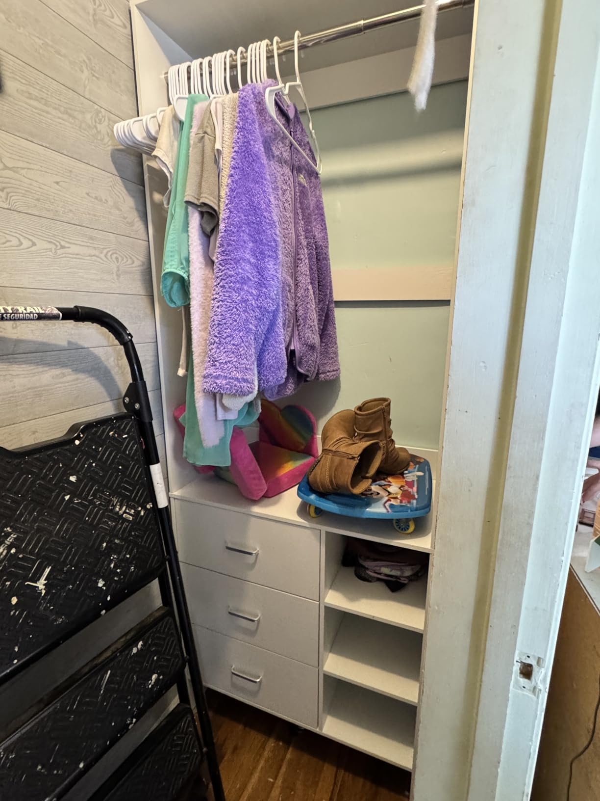 Aheaplus 2.5FT Closet System with 3 Drawers,29.5’’ Closet Organizer, White customer photo 1