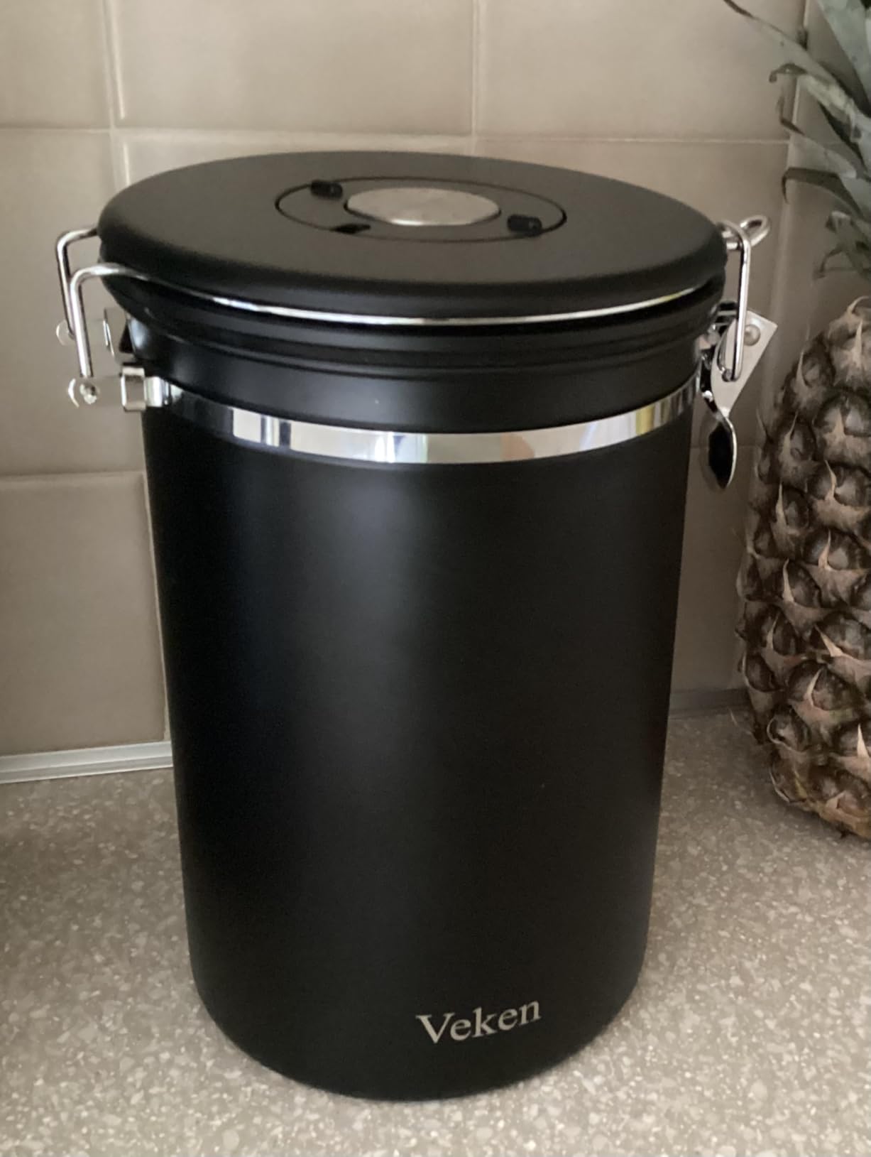 Veken Coffee Canister,39OZ, 2.2lbs,Large Airtight Stainless Steel Container customer photo 2