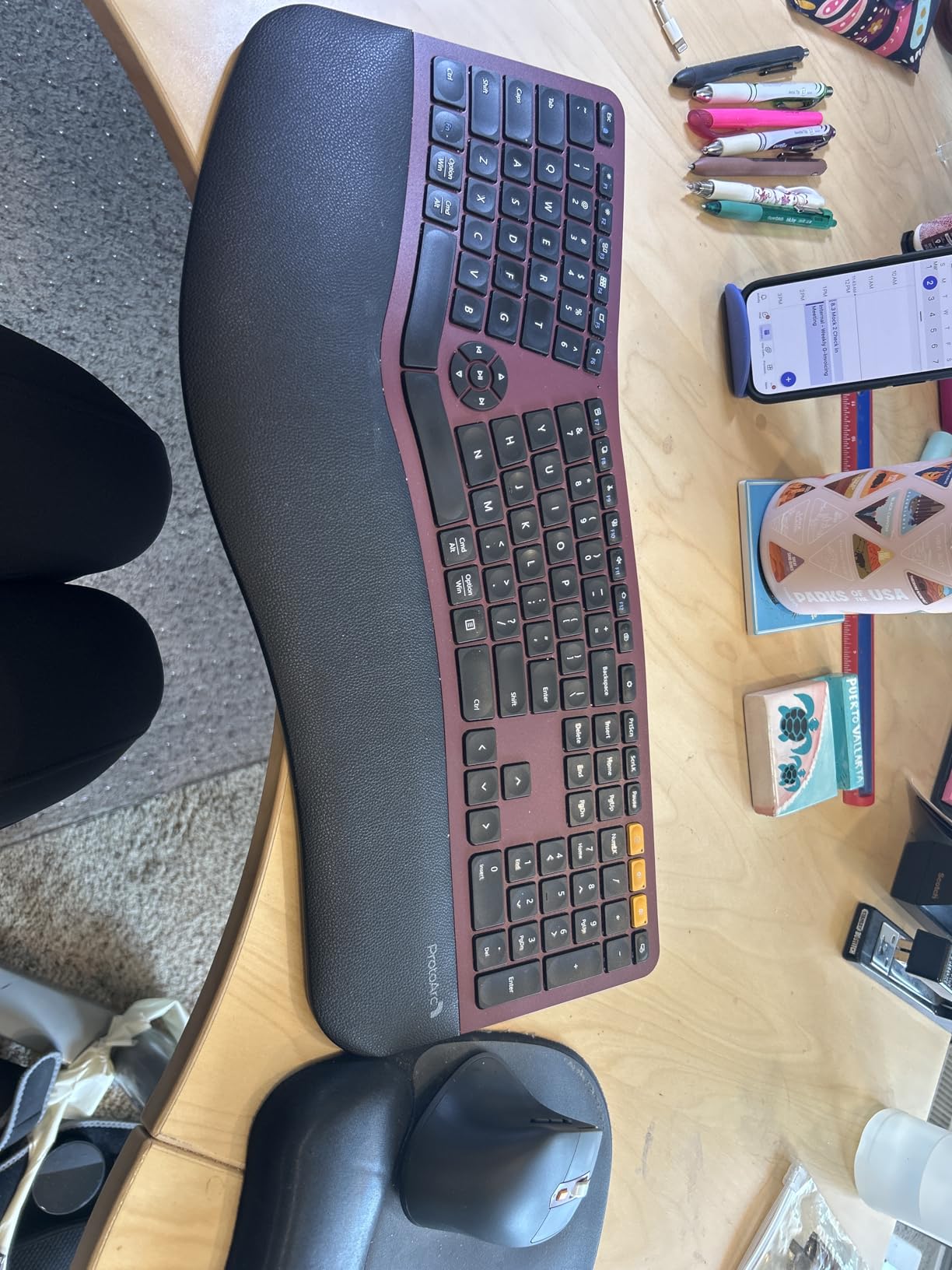 ProtoArc EKM01 Plus Wireless Ergonomic Keyboard Mouse Combo - Gray Black customer photo 2