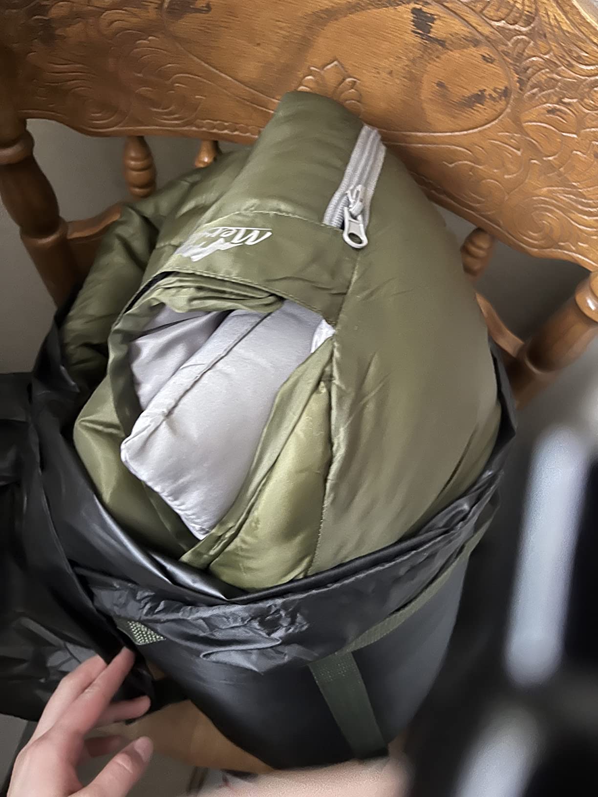MEREZA 0 Degree Winter Sleeping Bag for Adults Kids with Pillow, Cold Weather Sleeping Bag for 4 Season Camping Hiking Backpacking Sleeping Bags for Big and Tall customer photo 1