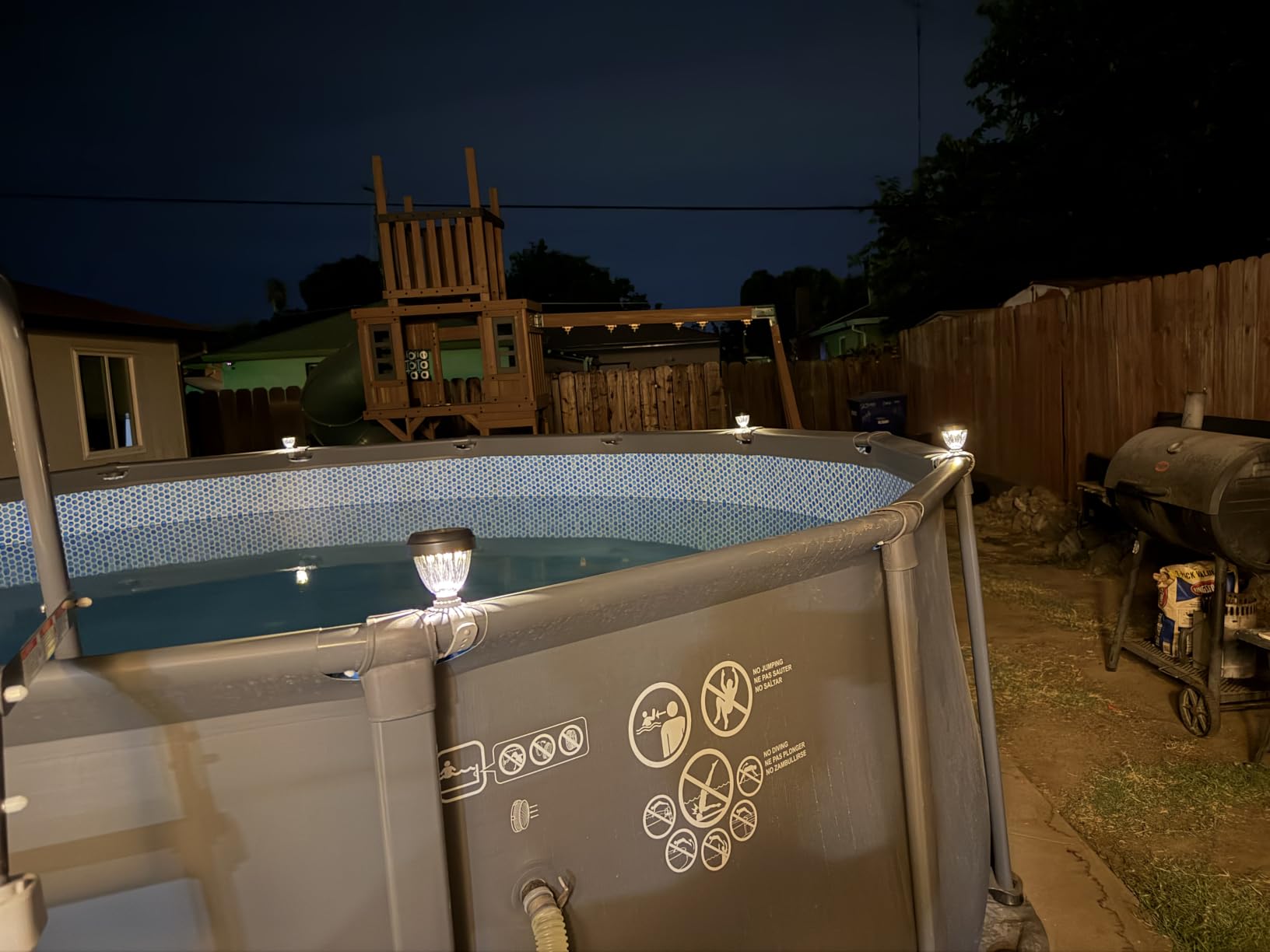 Solar Pool Lights for Above Ground Pool, LED Energy Saving Warm White Light customer photo 1