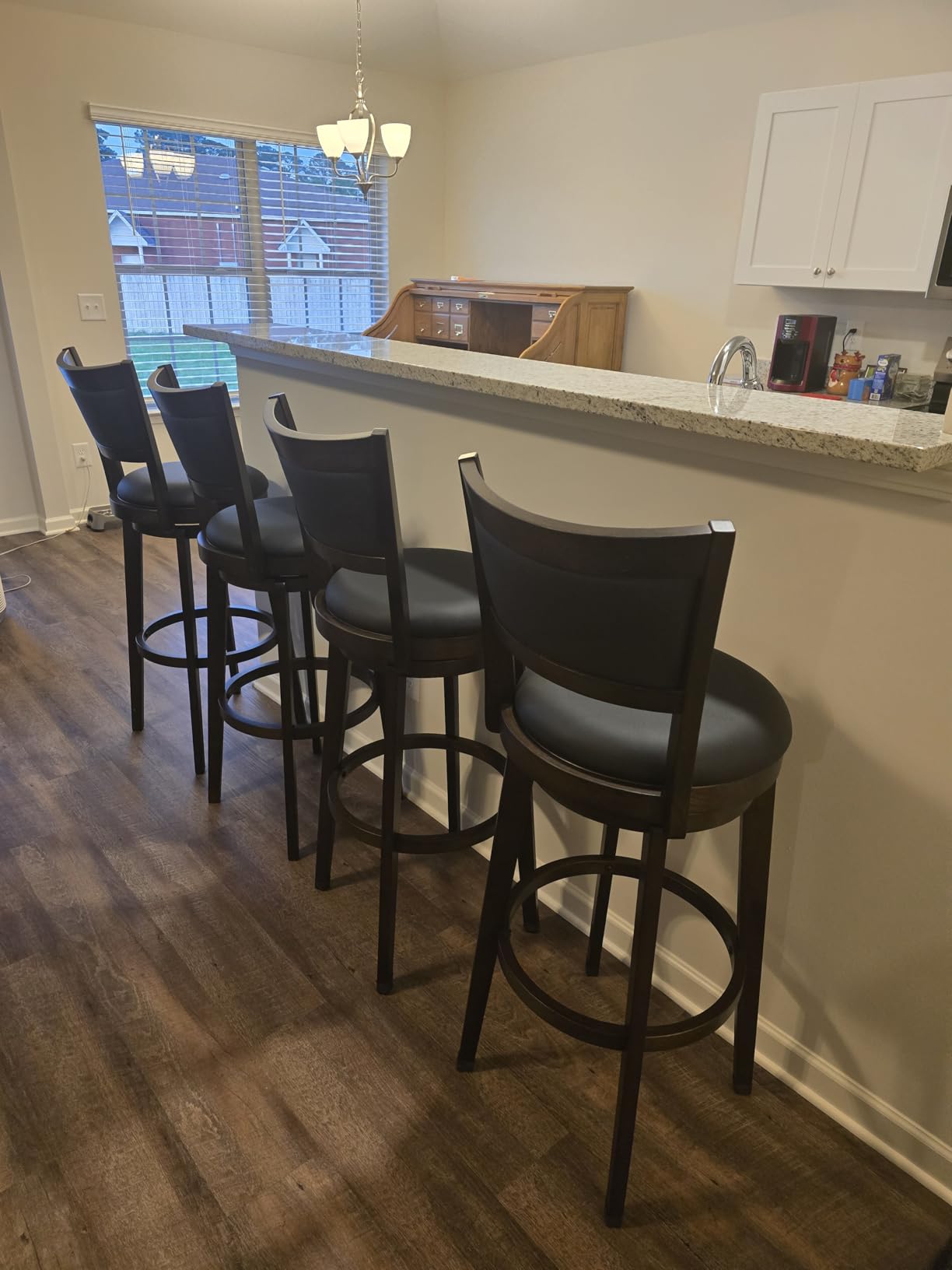 PrimeZone Swivel Bar Stools Set of 3, 26 Inch Counter Height Barstools customer photo 2