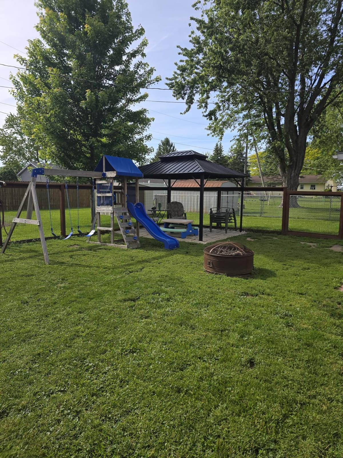 Aoxun Gazebo 10x12 Hardtop Gazebo with Double Galvanized Steel Roof, Gray customer photo 1