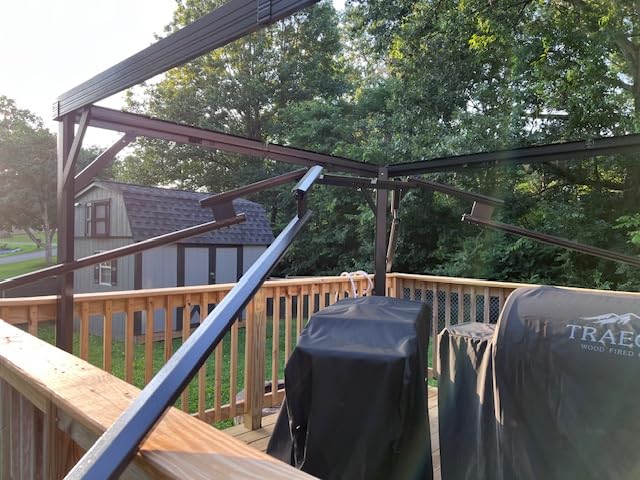 Aoxun Gazebo 10x12 Hardtop Gazebo with Double Galvanized Steel Roof, Gray customer photo 2