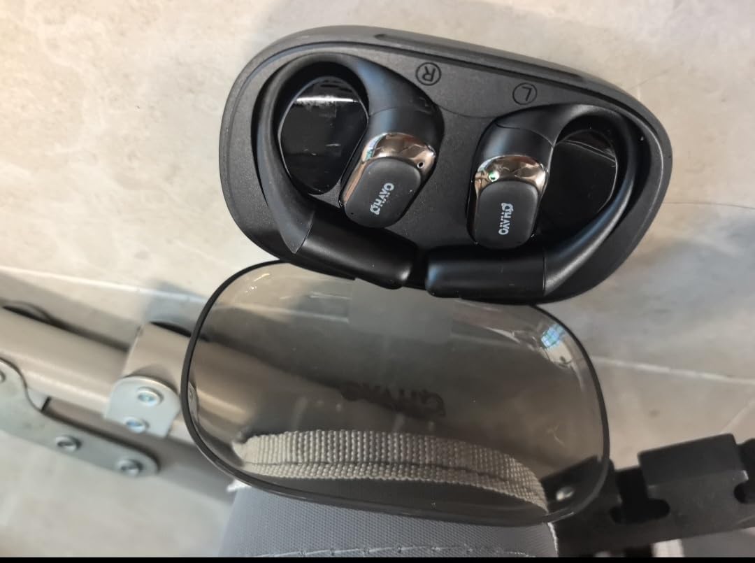 OHAYO Open Ear Headphones,Over Ear Earbuds with Ergonomic Earhook,Bluetooth Headphones 5.4 with Smart Digital Display,40H Playtime,IPX6 Waterproof,Touch Control Operate Fit Cycling,Running,Workout customer photo 1
