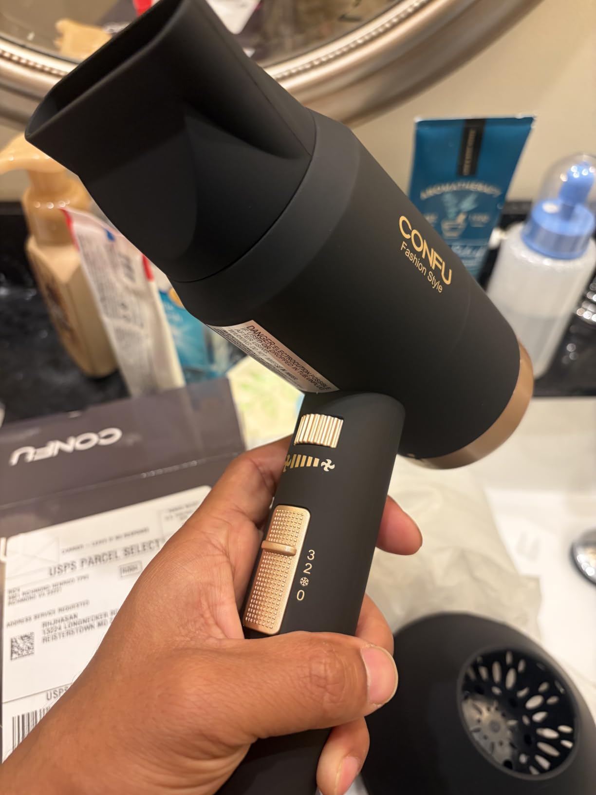 Hair Dryer, CONFU Blow Dryer with Diffuser, 21000PRM Professional Hairdryer customer photo 2