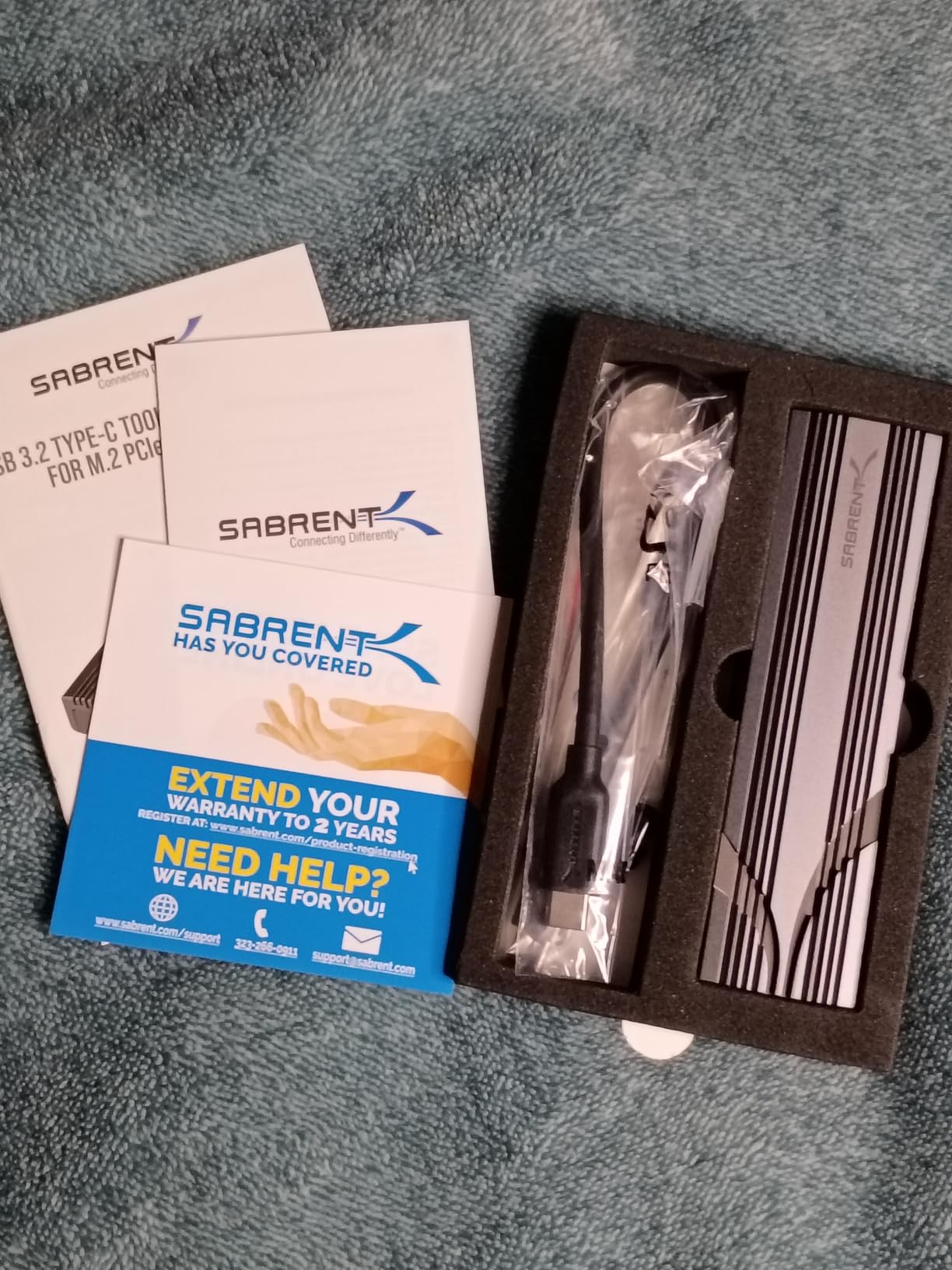 SABRENT USB-C NVMe Enclosure & Reader, M.2 PCIe SSD, 10Gbps (EC-PNVO) | Tool-free M.2 PCIe case for 2230-2280; USB 3.2 Gen 2 10Gbps; aluminum cooling; external nvme enclosure; m.2 usb adapter customer photo 1