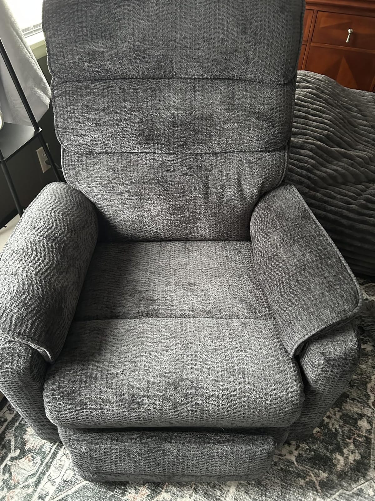 DYNOX 9198L Tall Power Lift Recliner, Extended Footrest, Dark Grey customer photo 2