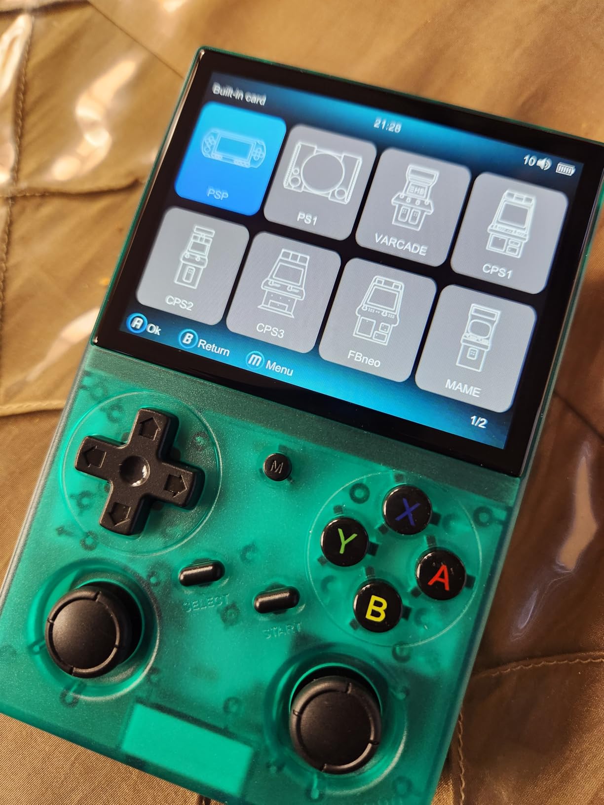 GiipGoop RG35XX Pro Handheld Game Consoles RG35XXPro Retro Gaming Console with 64GB Card 4353 Games Video Game Console Pocket Arcade Support 30+ Simulators WiFi Bluetooth HD Output Transparent Teal customer photo 2