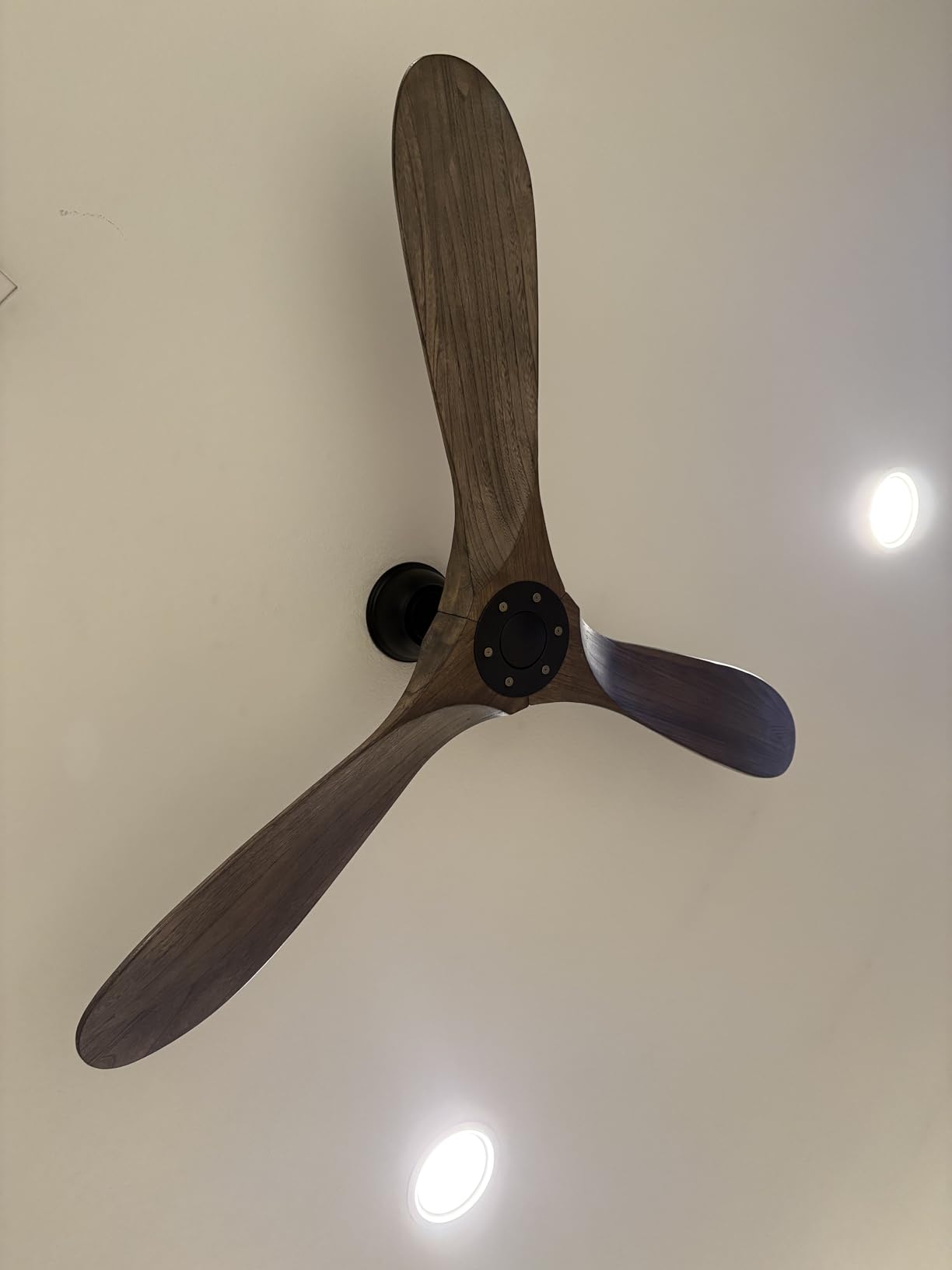 Ceiling Fans No Light, 84 Inch Extra Large Ceiling Fan with Remote, 3 Wood Blades DC Motor, High CFM,Propeller Outdoor Ceiling Fan for Patios Bedroom,Deep Walnut customer photo 1