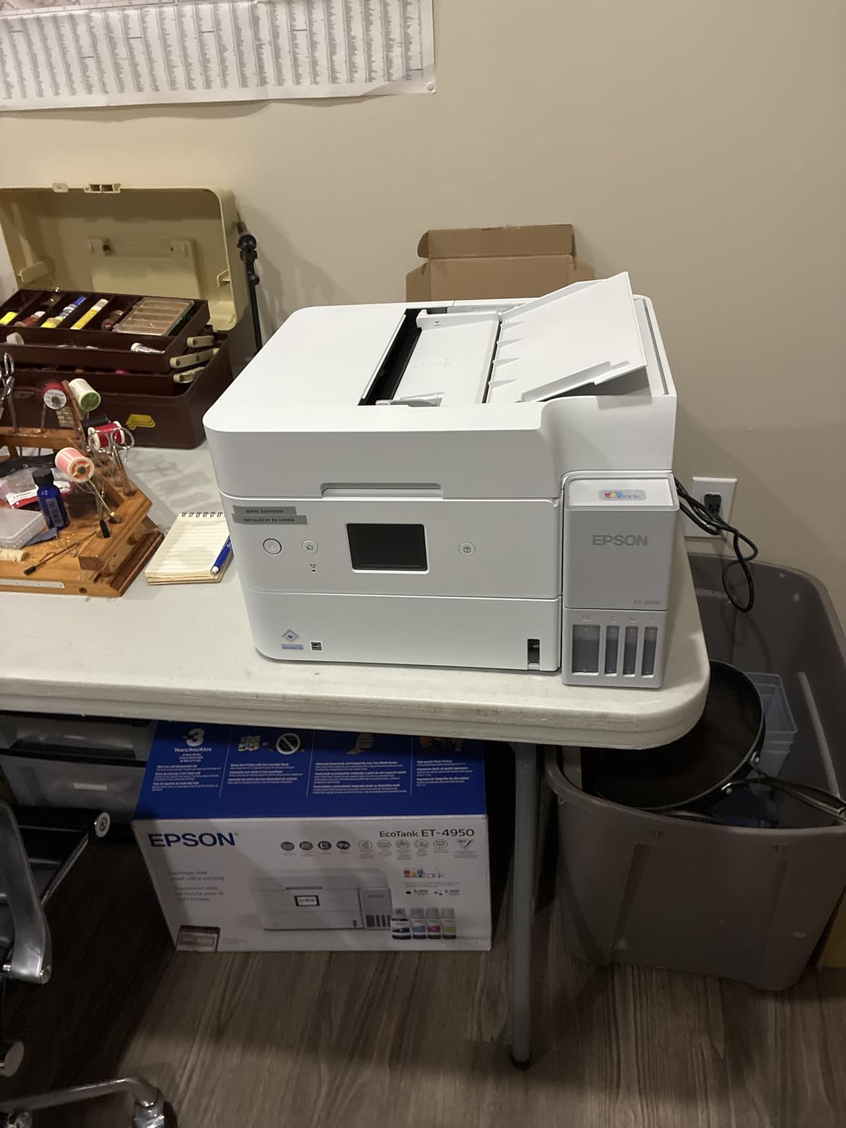 Epson EcoTank ET-4950 Wireless Duplex All-in-One Cartridge-Free Supertank Color Inkjet Printer, Fax, Black customer photo 1