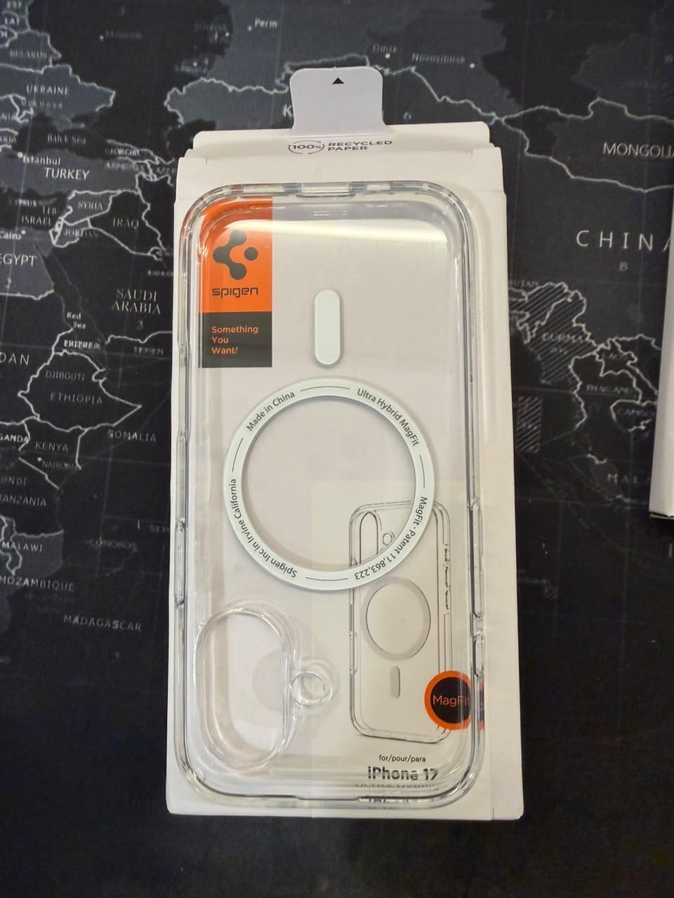 Spigen Ultra Hybrid MagFit for iPhone 17 Case, Clear White customer photo 2