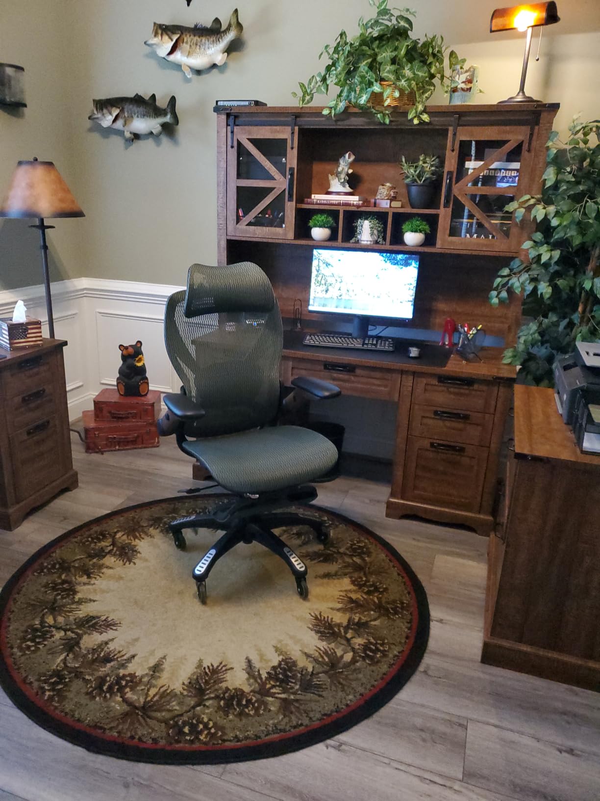 ELABEST X100 Ergonomic Mesh Office Chair with Footrest, Big and Tall Home Desk Chair with 5D Flip-Up Arms, Adjustable 3D Lumbar Support, Gaming & Executive Computer Chair (Foggy Morning) customer photo 1