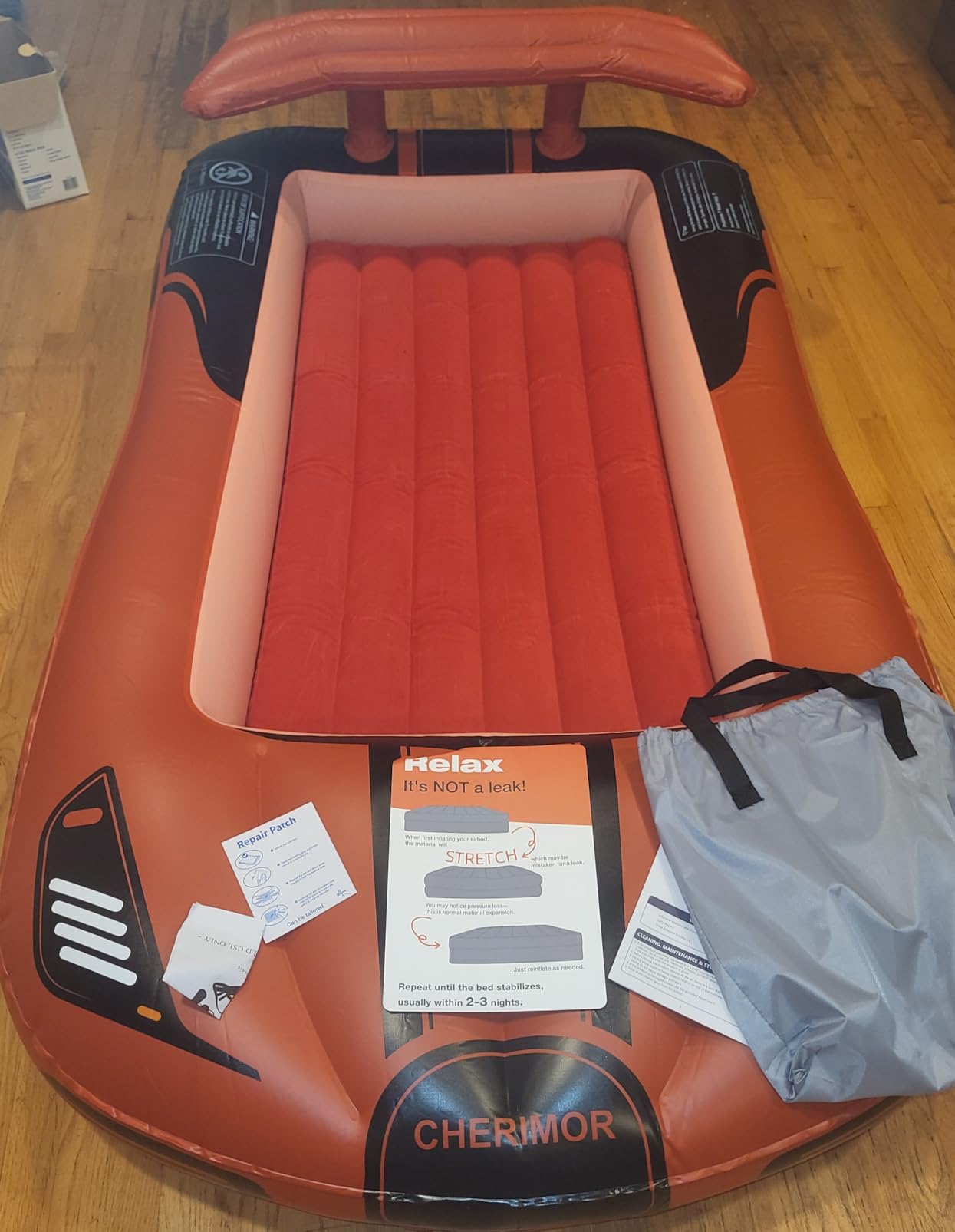 CHERIMOR Inflatable Toddler Travel Bed with 4 Safety Bumpers & Auto Pump customer photo 1
