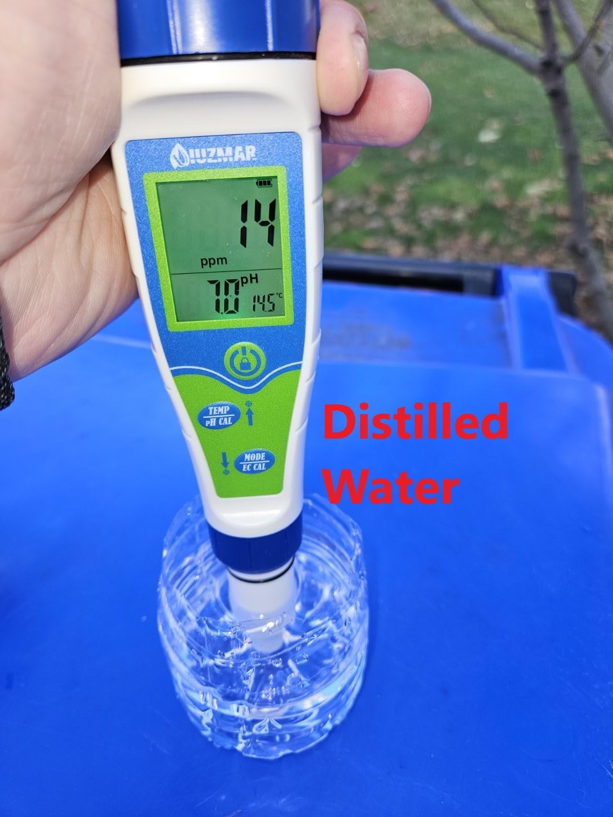 UIUZMAR pH and Salt Tester for Pool Free Chlorine Meter ORP Meter 7 in 1 Digital Pool Water Tester for pH, Salinity, Free Chlorine, ORP, TDS, EC, Temp Saltwater Pool Tester PPM and EC Meter customer photo 2