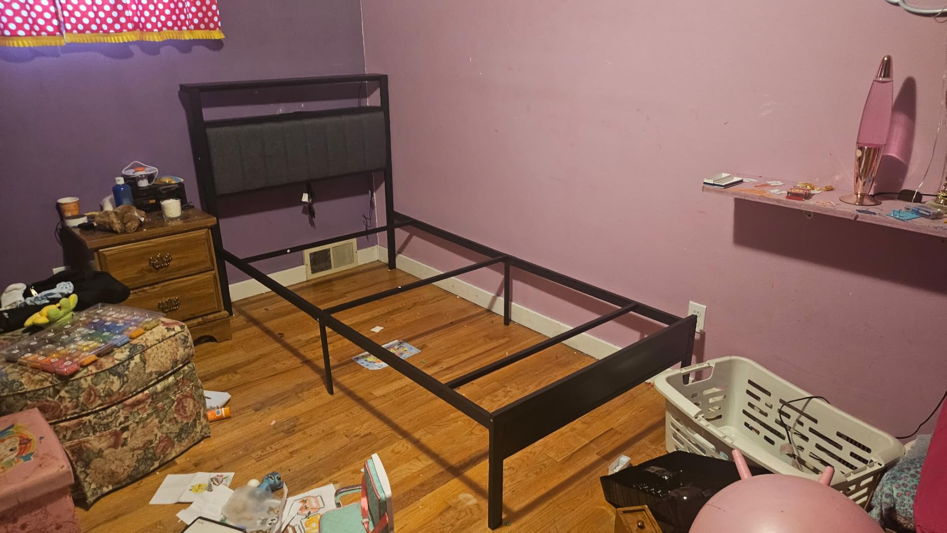 Furnulem Queen Bed Frame with Storage Drawers and Upholstered Headboard customer photo 1