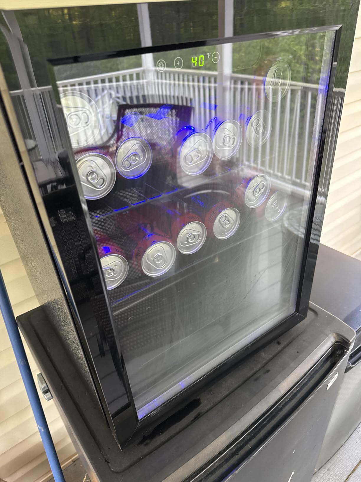 Antarctic Star 48 Can Beverage Refrigerator,12 Bottle Wine Cooler with Stainless Steel Glass Door, Digital Temperature Display,Electronic Temperature Control, Silver customer photo 1