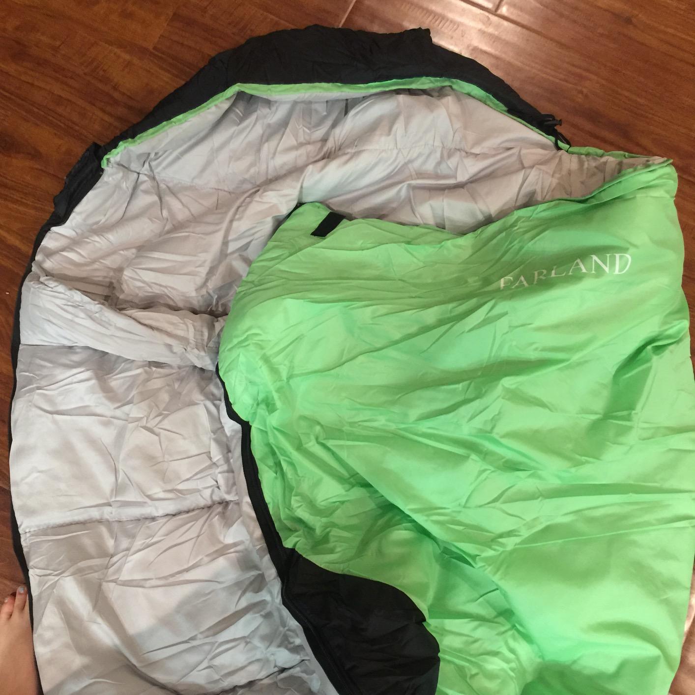 FARLAND Sleeping Bags for Adults Cold Weather & Camping, Fleece-Lined customer photo 1