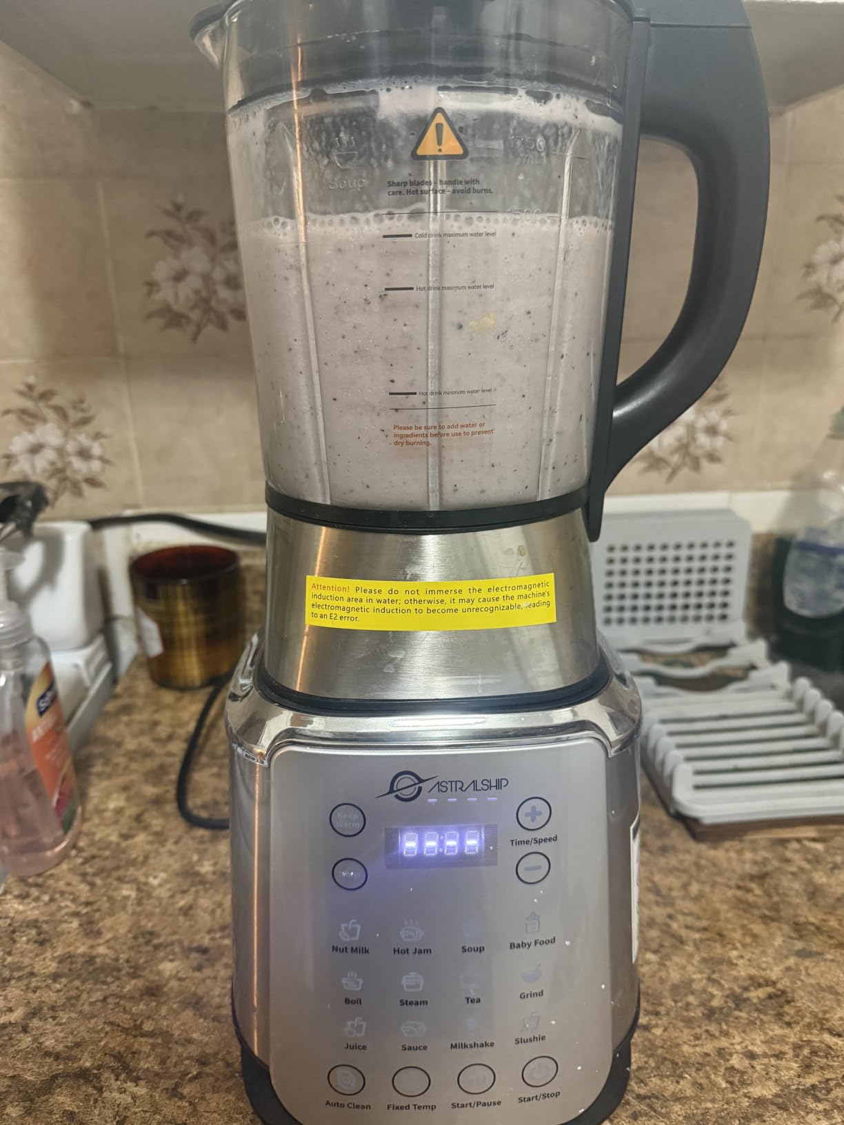 Glass Blenders for Kitchen with Tamper, Blender for Smoothies, Professional Blenders 1500W Motor, 9 Adjustable Speeds, 14 Preset Programs, High-Speed Heating Blender for Nut Milk, Soups, Sauces & More customer photo 1