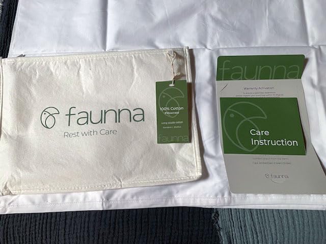 FAUNNA 100% Cotton Duvet Cover Dust Mite Bed Bug Comforter Protector, Queen customer photo 1