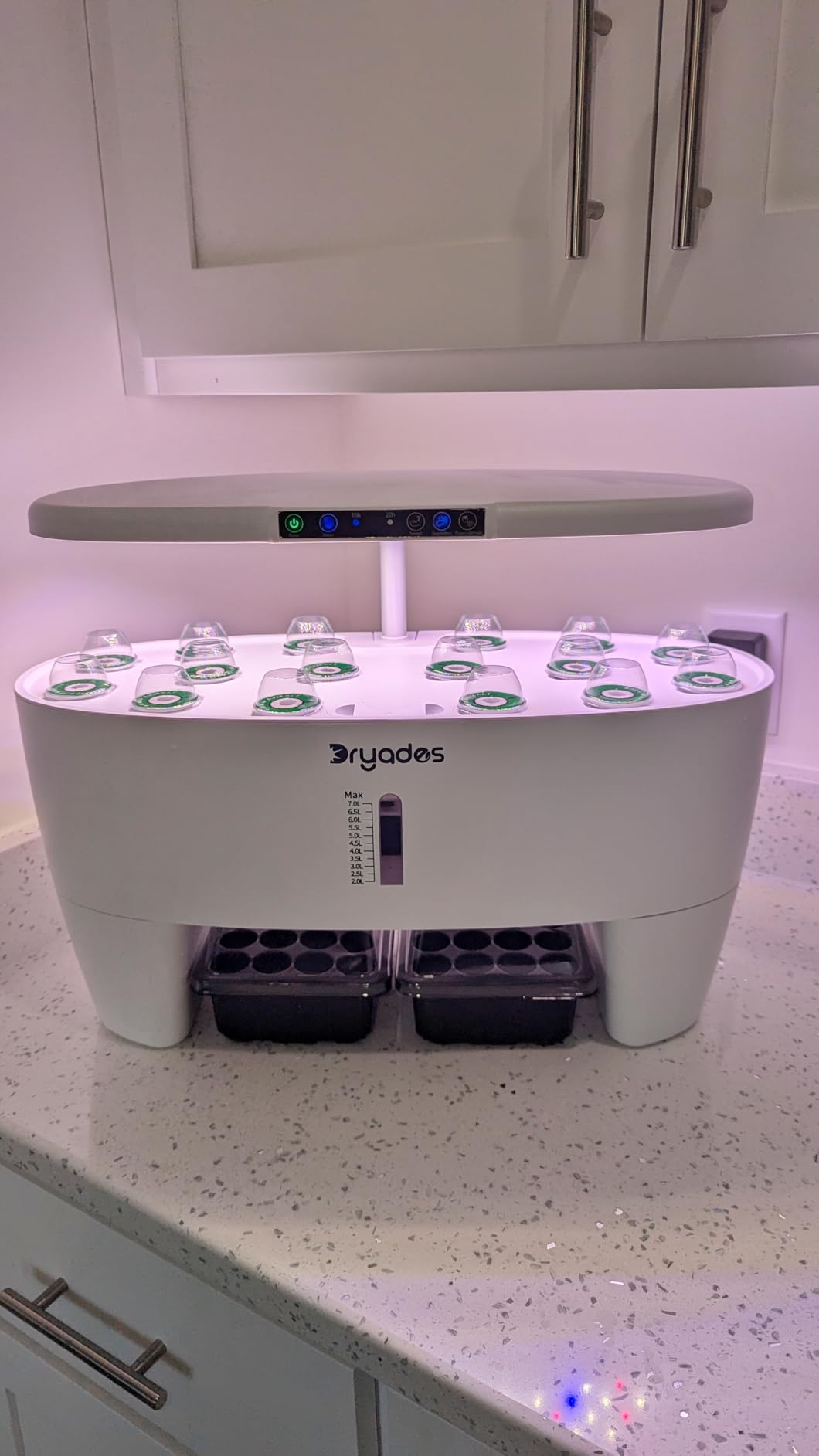 Indoor Hydroponic Growing System with 81 Pods Herbs Garden Kit with 30W Led Grow Light Large Movable 3-Layer Floor-Standing Hydroponic Gardening System for Vegetable Fruit customer photo 2