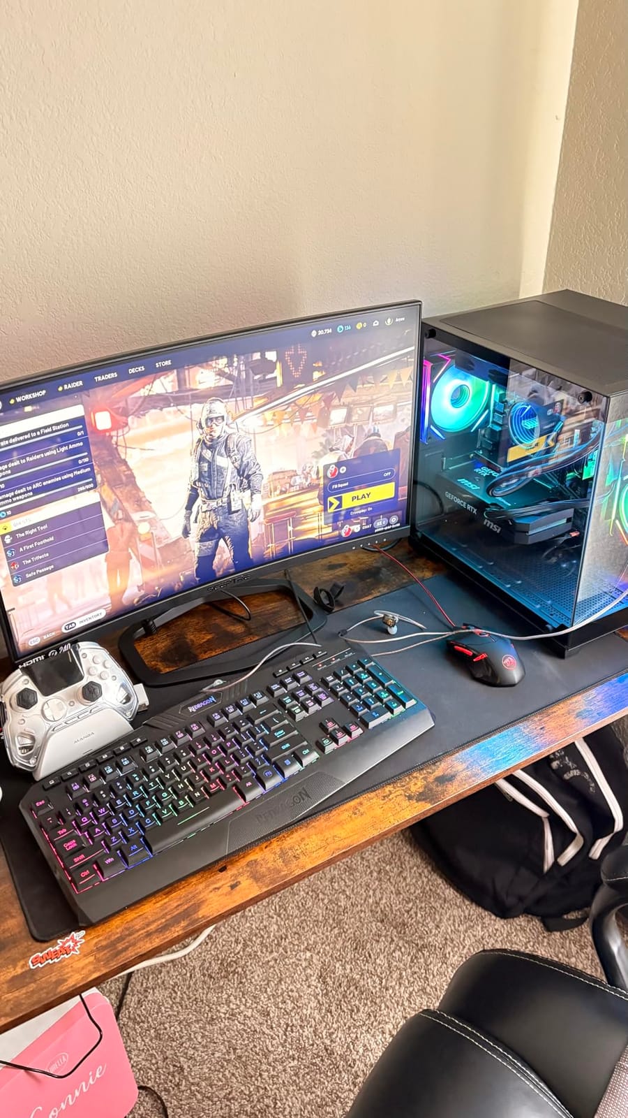 YAWYORE Gaming PC, AMD Ryzen 7 5700X, GeForce RTX 5060 Desktop Computer customer photo 2