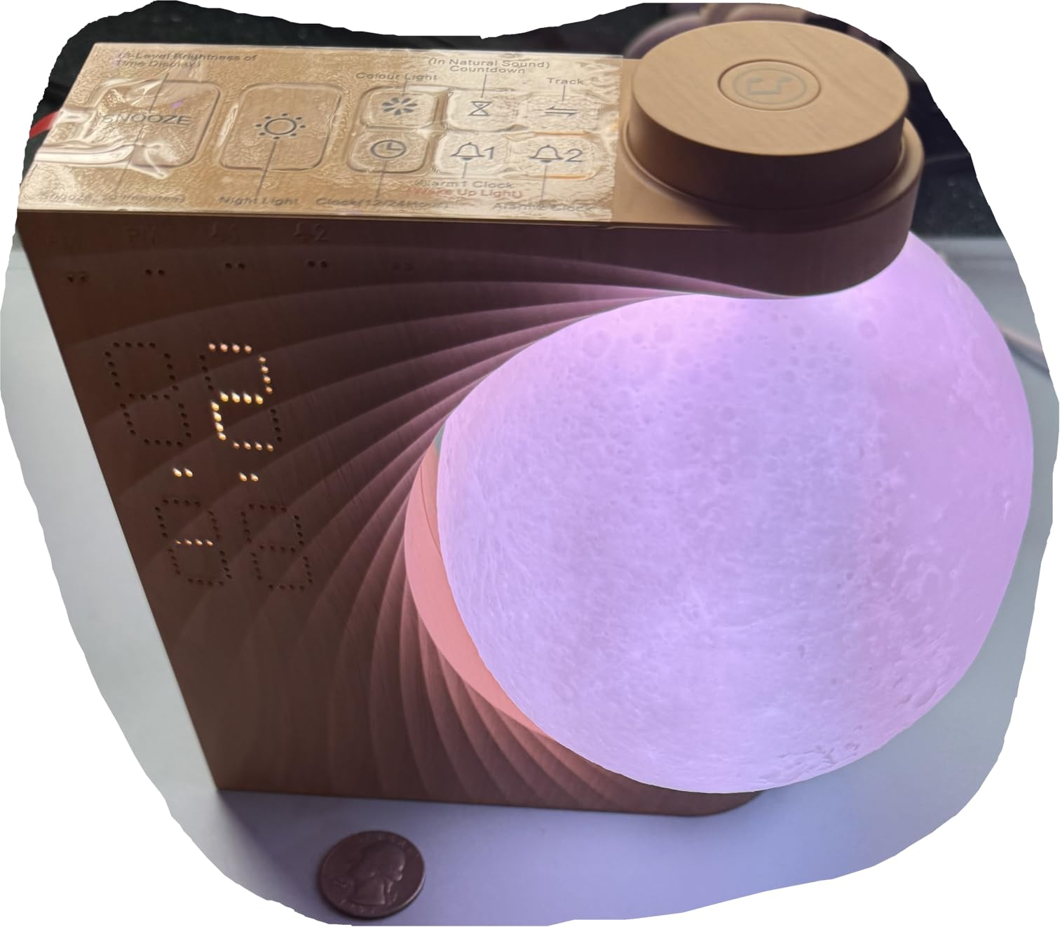 RETEYUNG Sunrise Alarm Clocks Sound Machine Moon Lamp for bedrooms customer photo 2
