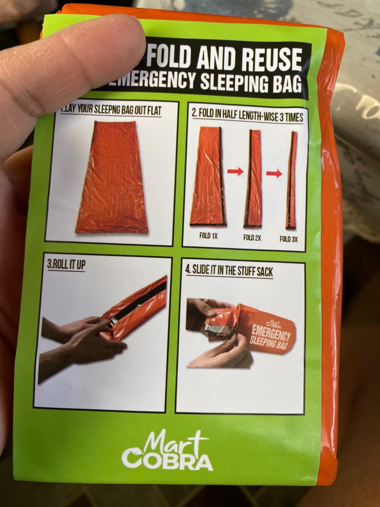 Emergency Sleeping Bag Mylar Bivy Sack Thermal Heat Survival Gear &Supplies customer photo 1