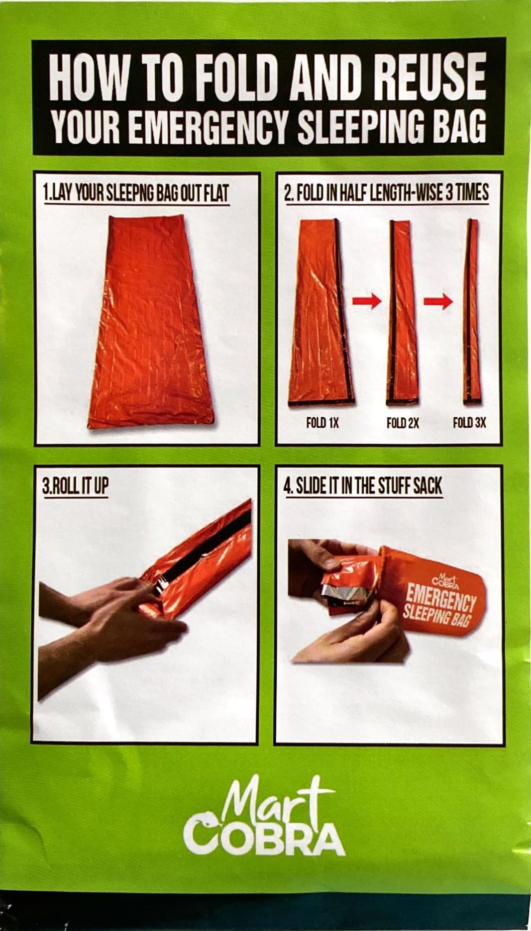 Emergency Sleeping Bag Mylar Bivy Sack Thermal Heat Survival Gear &Supplies customer photo 2