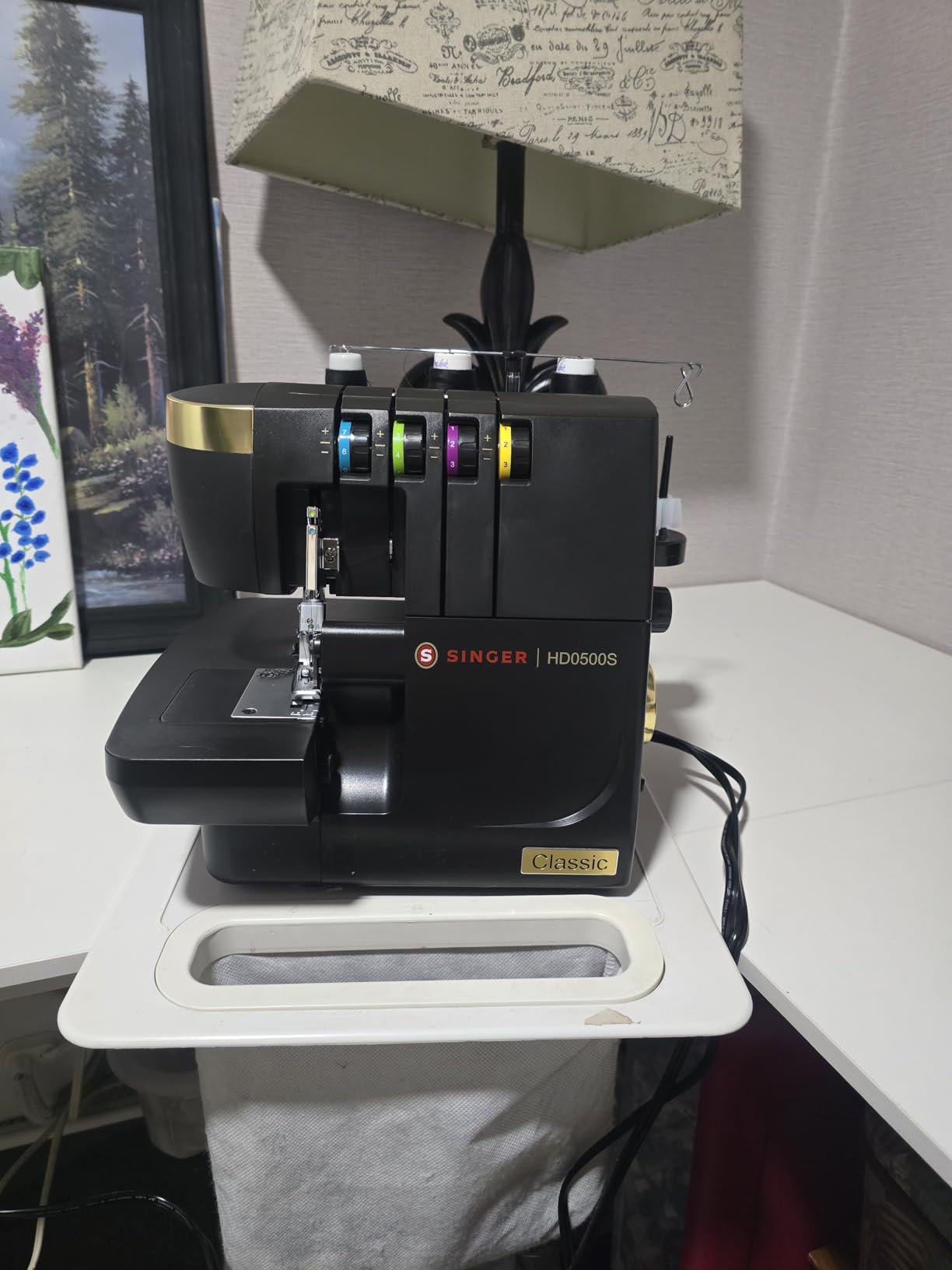 SINGER® HD0500S Heavy Duty Serger Overlock Machine, 2-3-4 Thread, Black customer photo 2