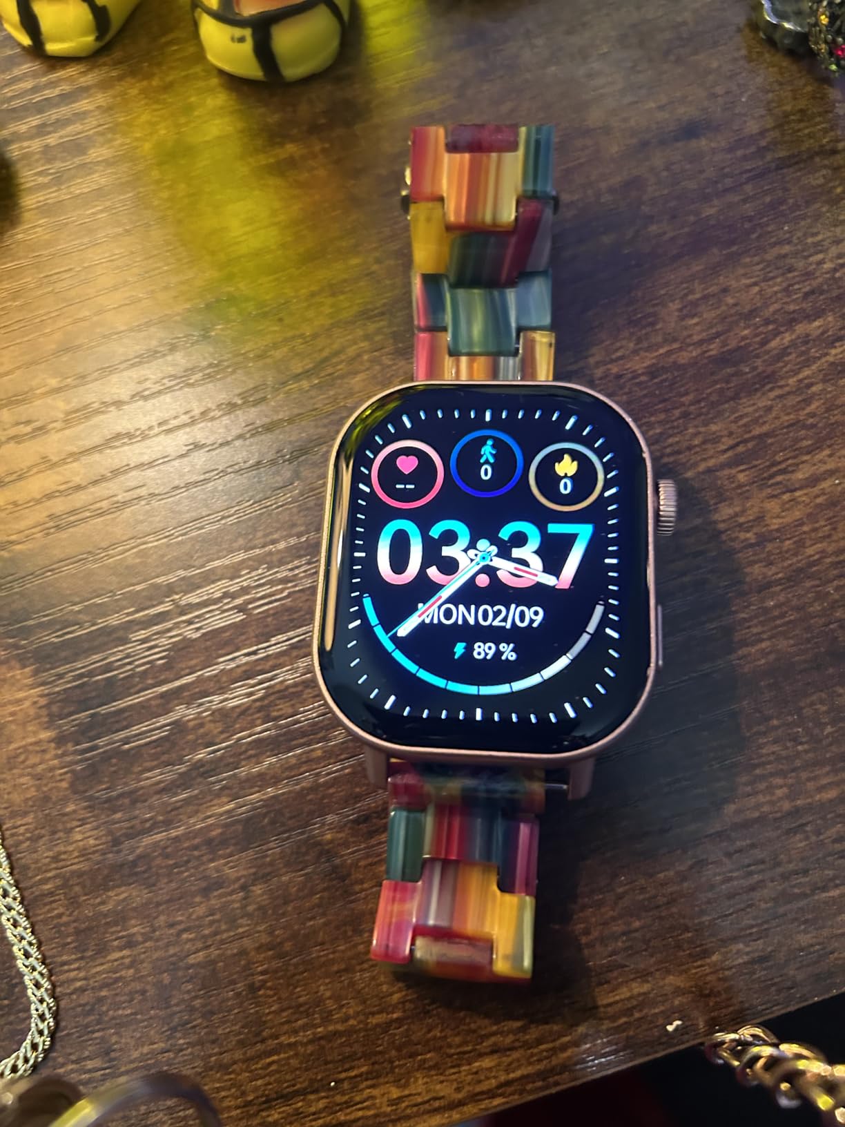 2026 Distance & Pace GPS Running Watch for Runners - Call & Text, AMOLED Large Screen, 50m Waterproof Swimming, Calorie & Step Counter, 2 Bands, Long Battery, for Seniors Men Women（Blue） customer photo 1
