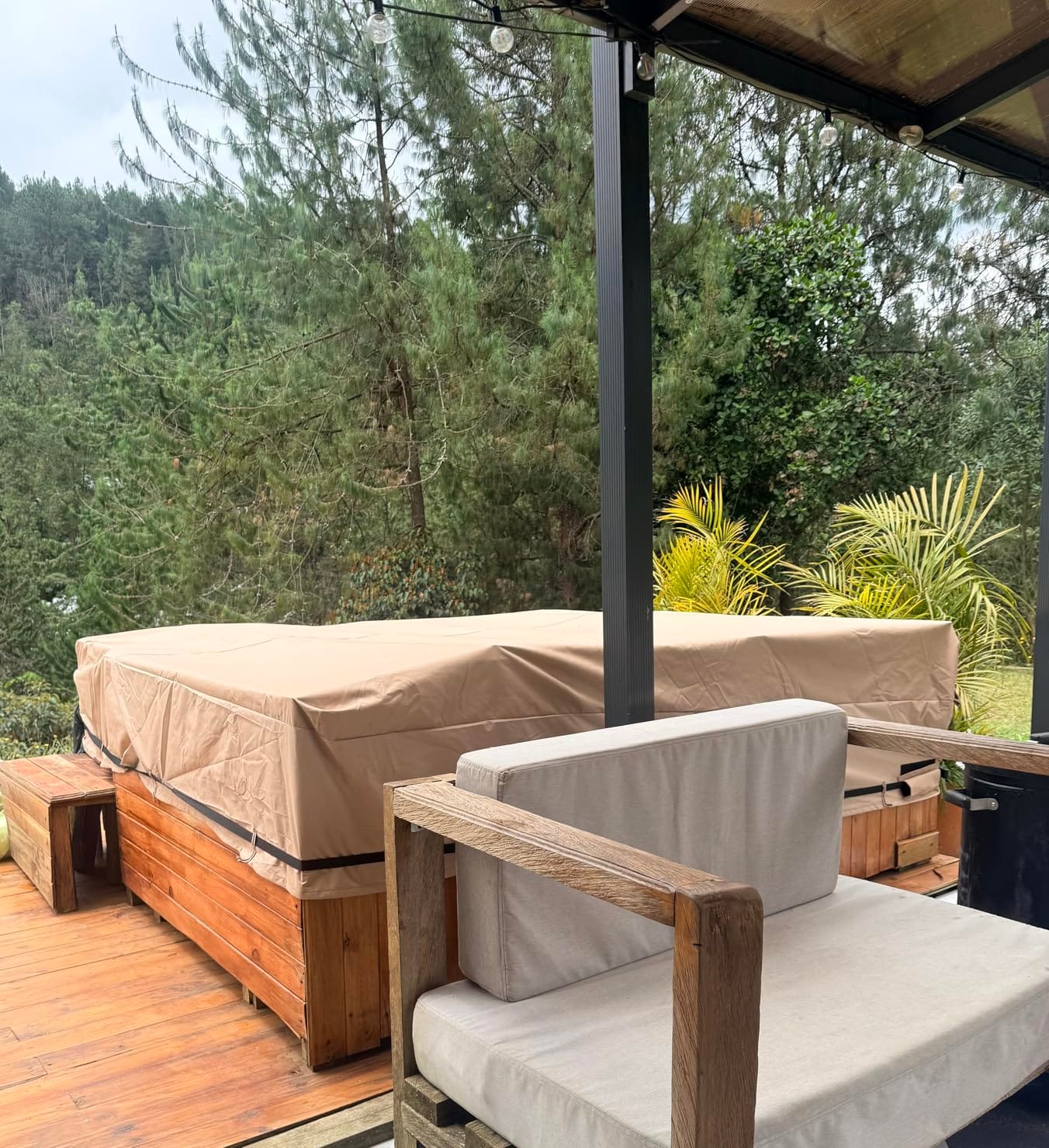 QH.HOME 85x85 Square Hot Tub Cover, 1000D IP65 Waterproof customer photo 2