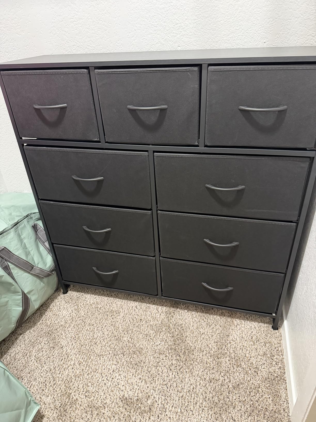 OLIXIS 9 Drawer Black Dresser for Bedroom, Closet Organizer Storage Tower customer photo 2