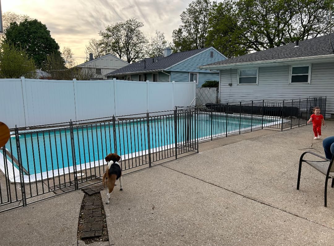 40in H x 54ft L Black-Silver Removable Pool Safety Fence customer photo 2
