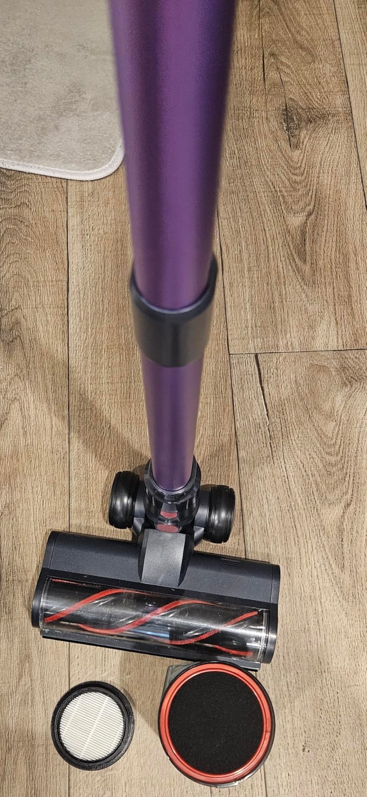 SMOTURE Cordless Vacuum Cleaner, 650W 55KPA 70Mins Vacuum Cleaners for Home, Cordless Stick Vacuum with LED Touch Screen, Anti-Tangle Wireless Vacuum, Handheld Vacuum for Pet Hair/Carpet/Floor customer photo 1