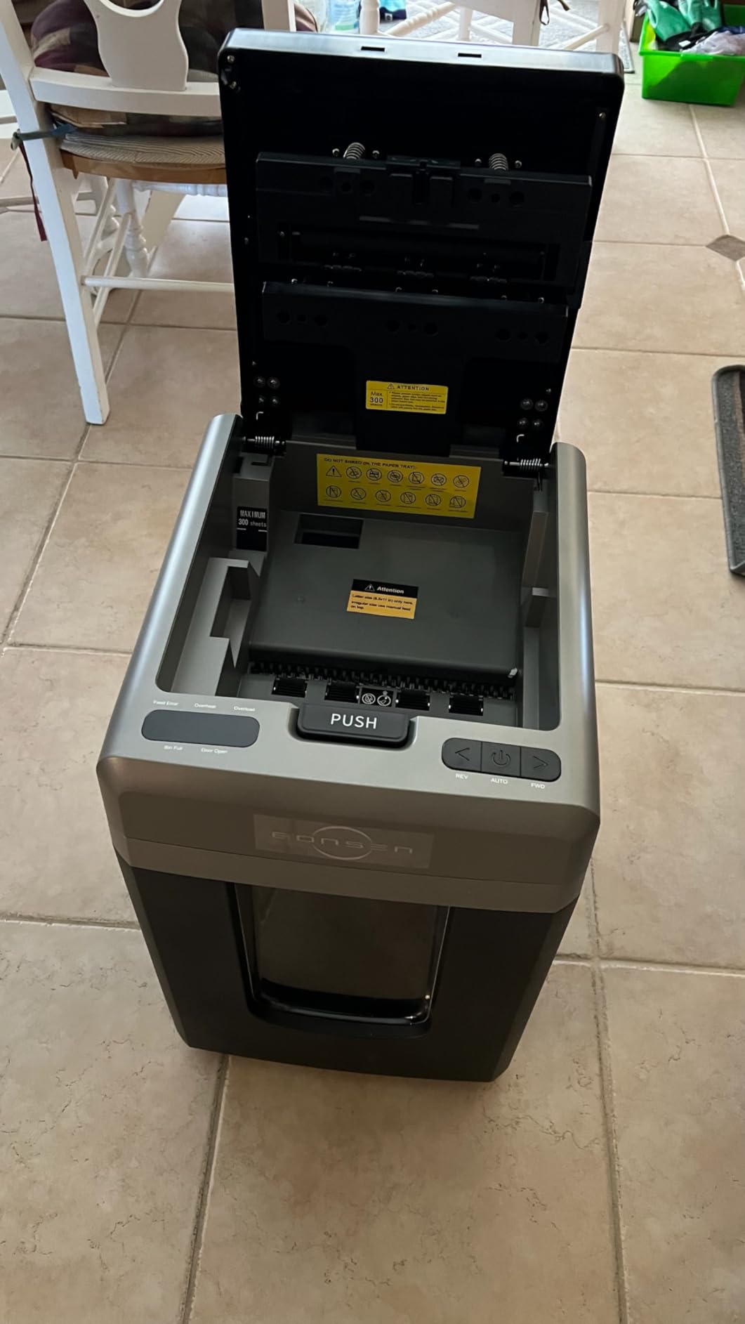 BONSEN 300-Sheet Micro Cut P-5 High Security Auto Feed Heavy Duty Shredder customer photo 1