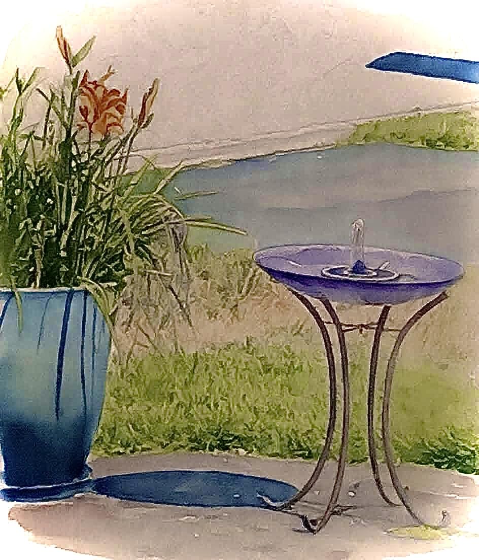 Yzert Solar Fountain, 3-Level Adjustable Water Height, 3.5W Glass Powerful Outdoor Fountain Pump with Rotating Rods & 7 Nozzles for Bird Bath, Garden, Pond, Patio, Flower Pot (2026 Model) customer photo 1