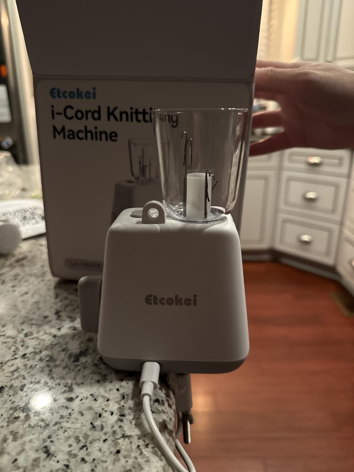 Etcokei iCord Knitting Machine, Auto Knitting Yarns to i-Cords Efficiently customer photo 2