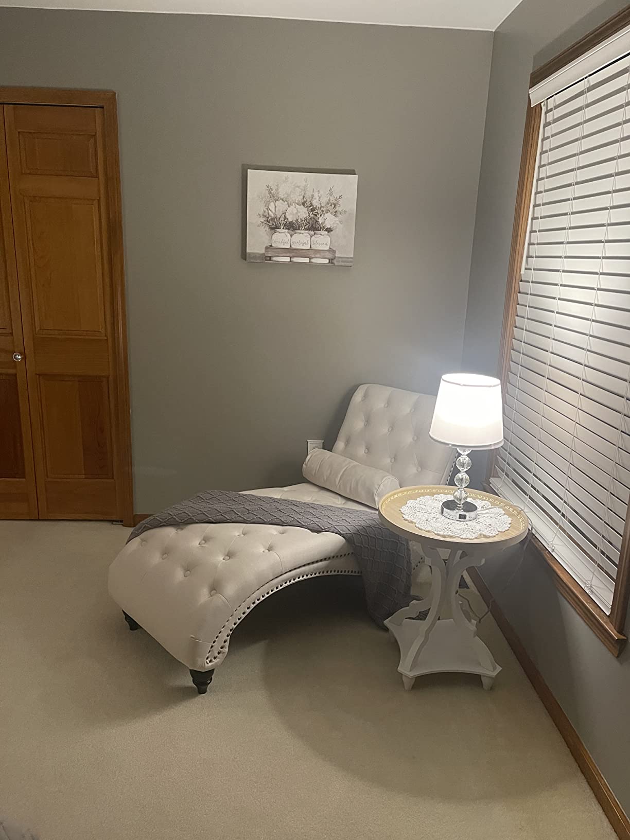 Iroomy Right Chaise Lounge Indoor with Storage,Beige customer photo 2