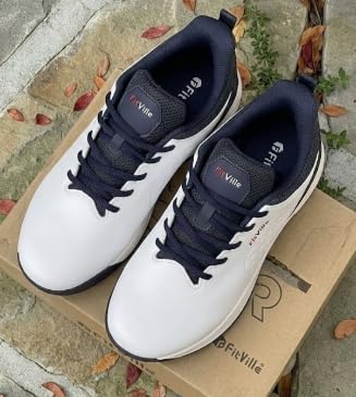 FitVille Extra Wide Men's Golf Shoes Waterproof, Professional No-Slip Spiked Golf Shoes with Arch Support customer photo 1