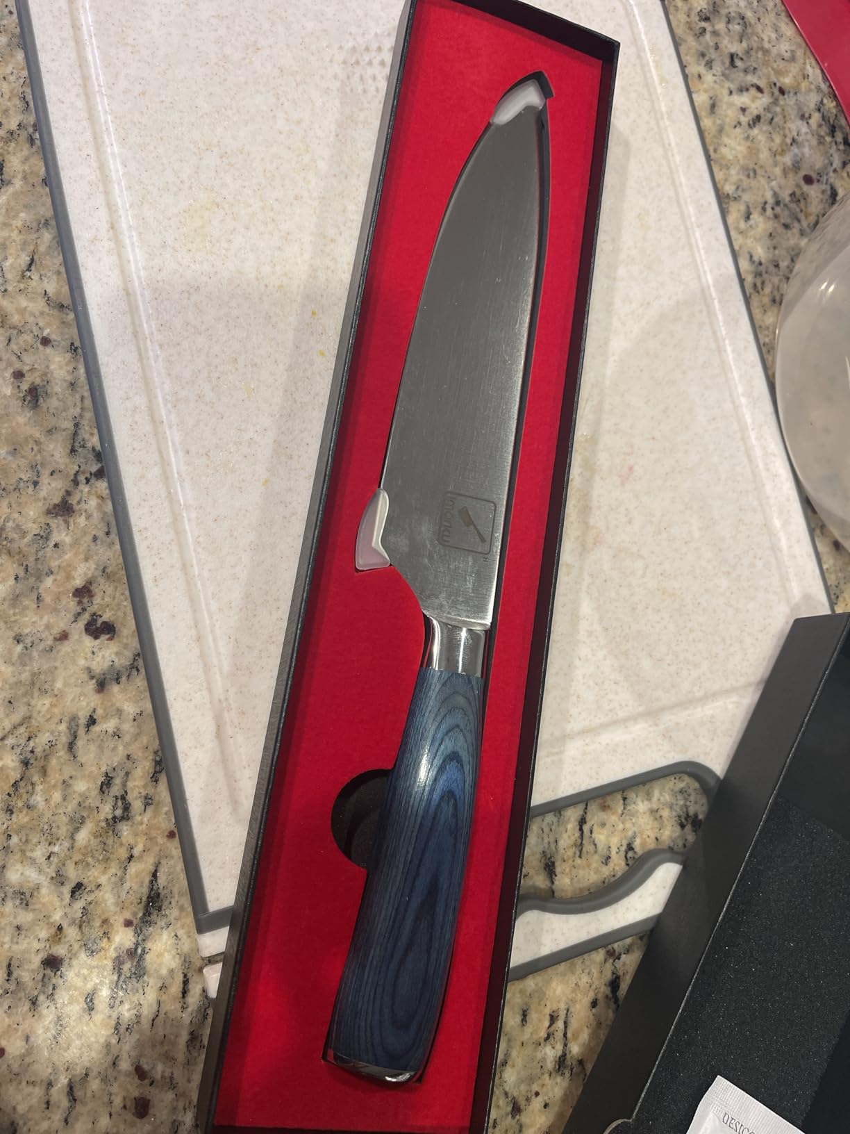 imarku Japanese High Carbon Stainless Steel Knife Set with Block, Precision-Forged Gyutou Kitchen Knives with Built-in Sharpener, Ultra-Sharp 10–15° Edge, Ergonomic Non-Slip Handle, Dishwasher Safe | Precision-forged high carbon stainless steel knives with 10-15 degree edges, built-in sharpener & ergonomic non-slip handles customer photo 2