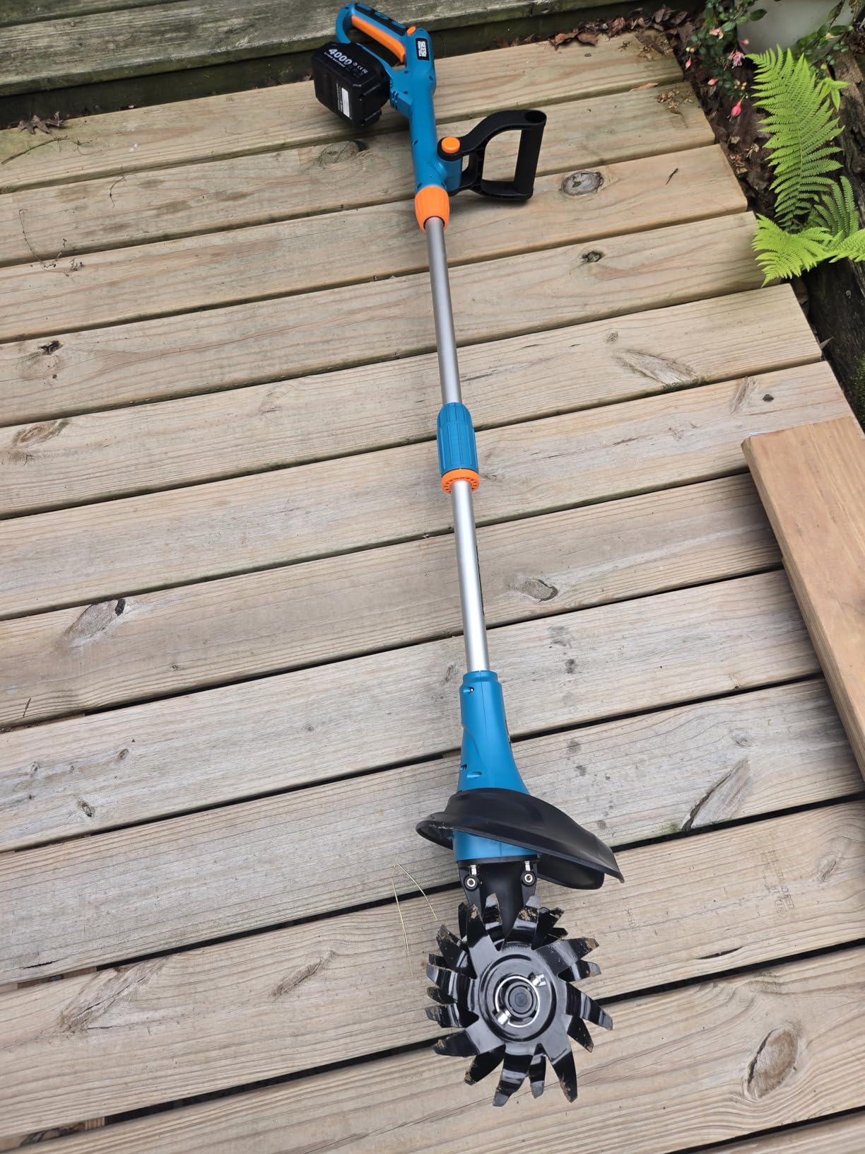 Seesii Cordless Tiller Cultivator, 20V Electric Tiller for Gardening customer photo 2