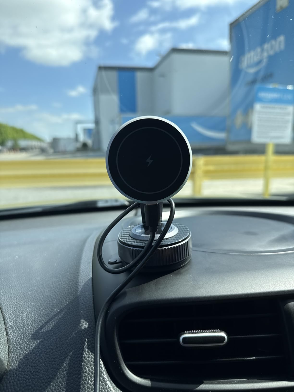15W Magsafe Car Mount Charger, Faster Charging Wireless Car Charger | [105+LBS Suction & 3800gf Magnetic] Car Phone Holder, 360° Adjustable, Phone Holders for Your Car for iPhone & Android customer photo 1